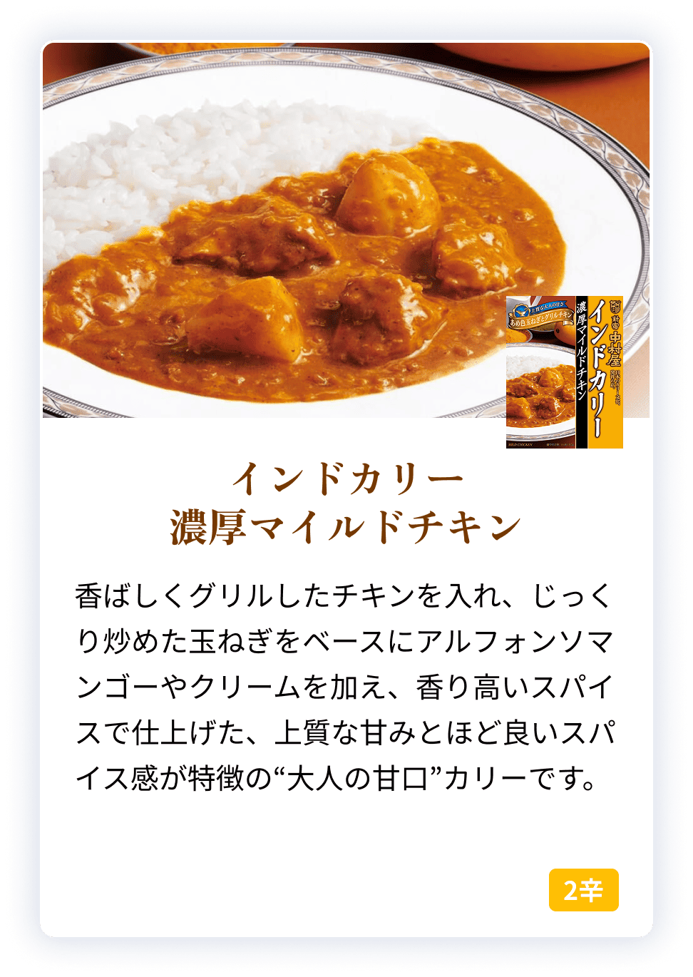 84230X インドカリー　濃厚マイルドチキン