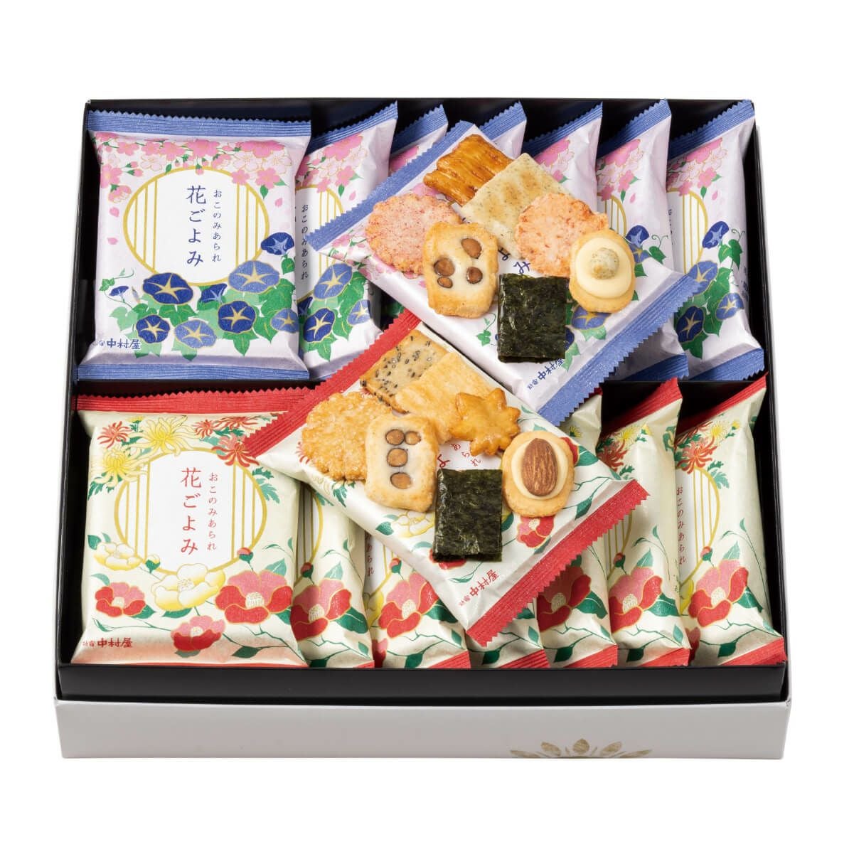 ✿きよみんみんさん専用画面✿ （白色小物入れ・造花）おまとめ６個 おこのみあられ 花ごよみ 16袋入 | 中村屋公式オンラインショップ