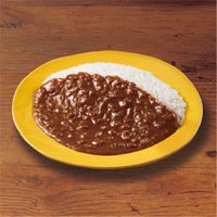 新宿中村屋「THE 濃厚 芳醇マイルドカリー」盛り付けシズルカット レトルトカレーのアップ画像