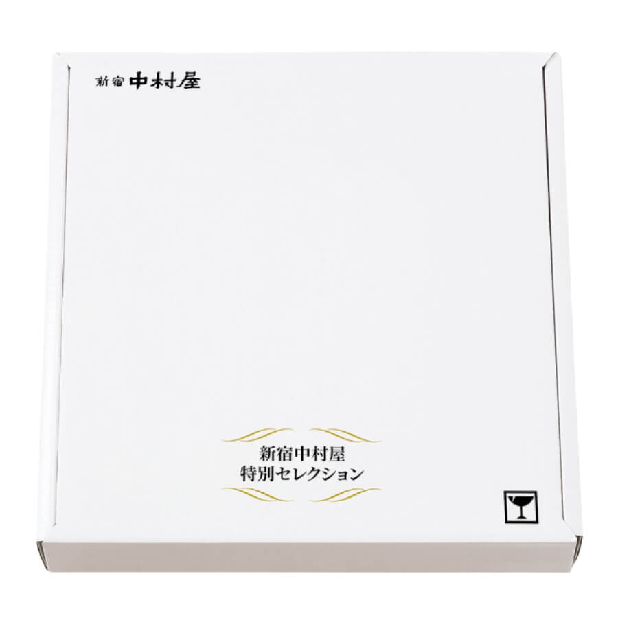 新宿中村屋　特別セレクション（蓋を閉じた状態）ギフトセット外箱パッケージ画像